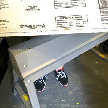 Sawhorse specifications for knitting machine table