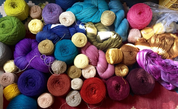 Natural dye colors with Wollmeise colors
