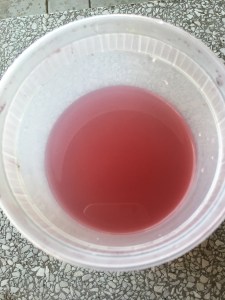 Depleted black rice dye