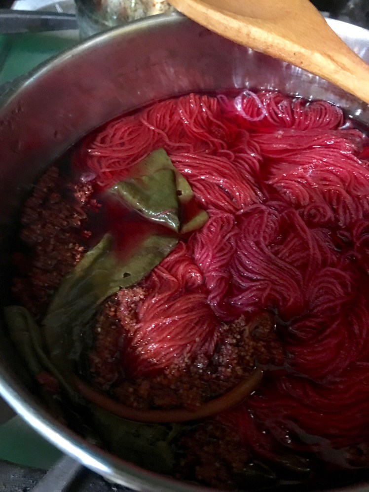 amaranth dye bath
