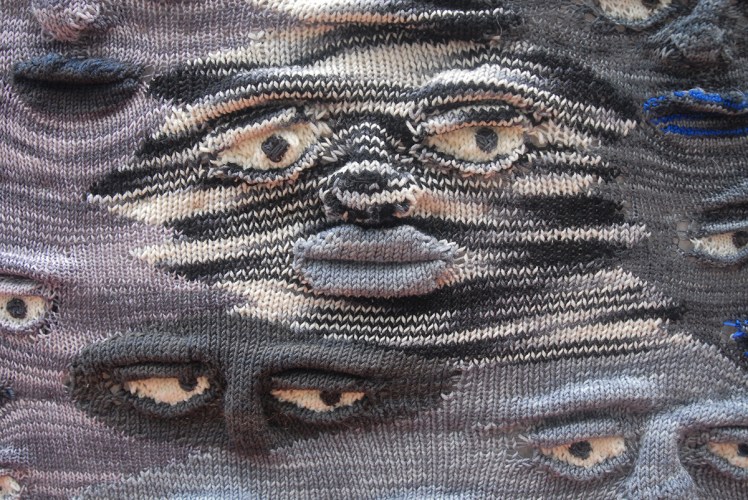 Detail of Faces Come Out of the Rain