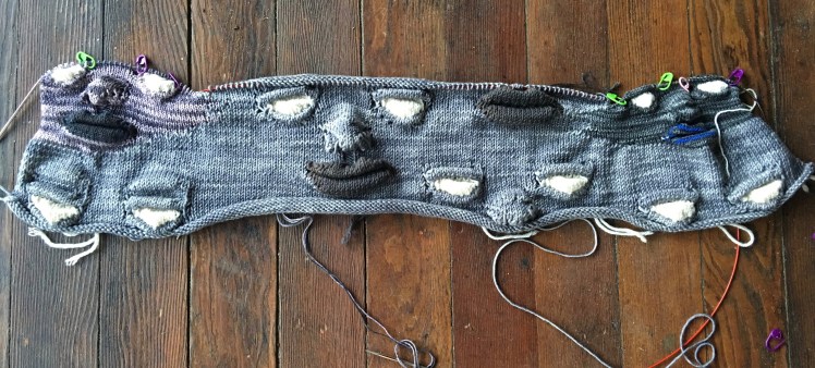 First progress photo of Faces Come Out of the Rain