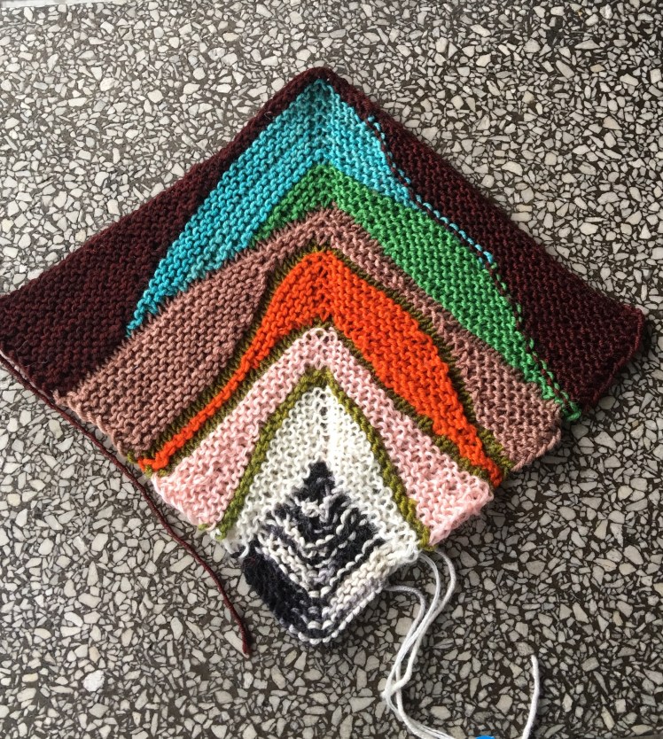 Swing-knitting swatch