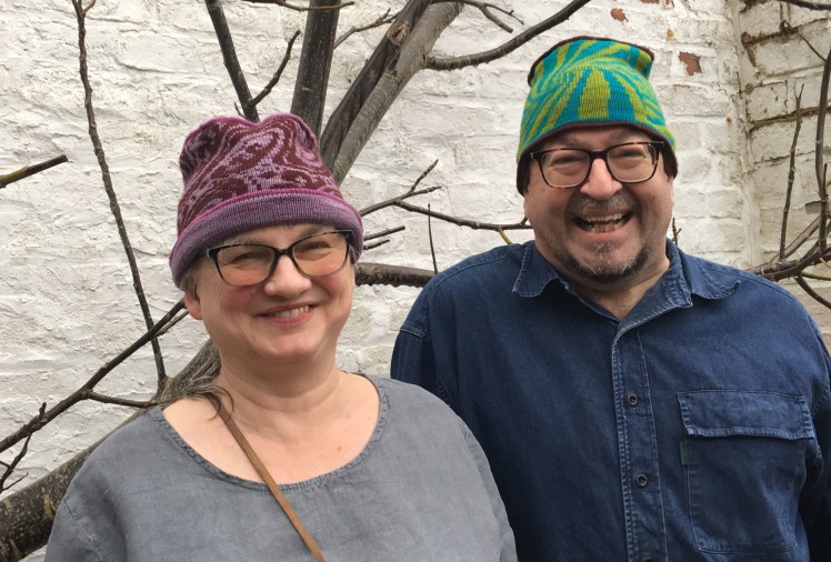 Modeled machine-knit hats using preprogrammed fairisle patterns