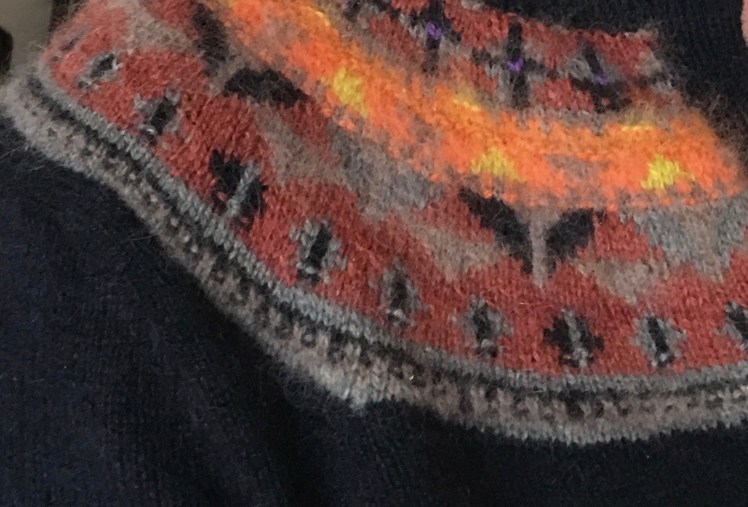 Low chroma orange emphasizes high chroma orange