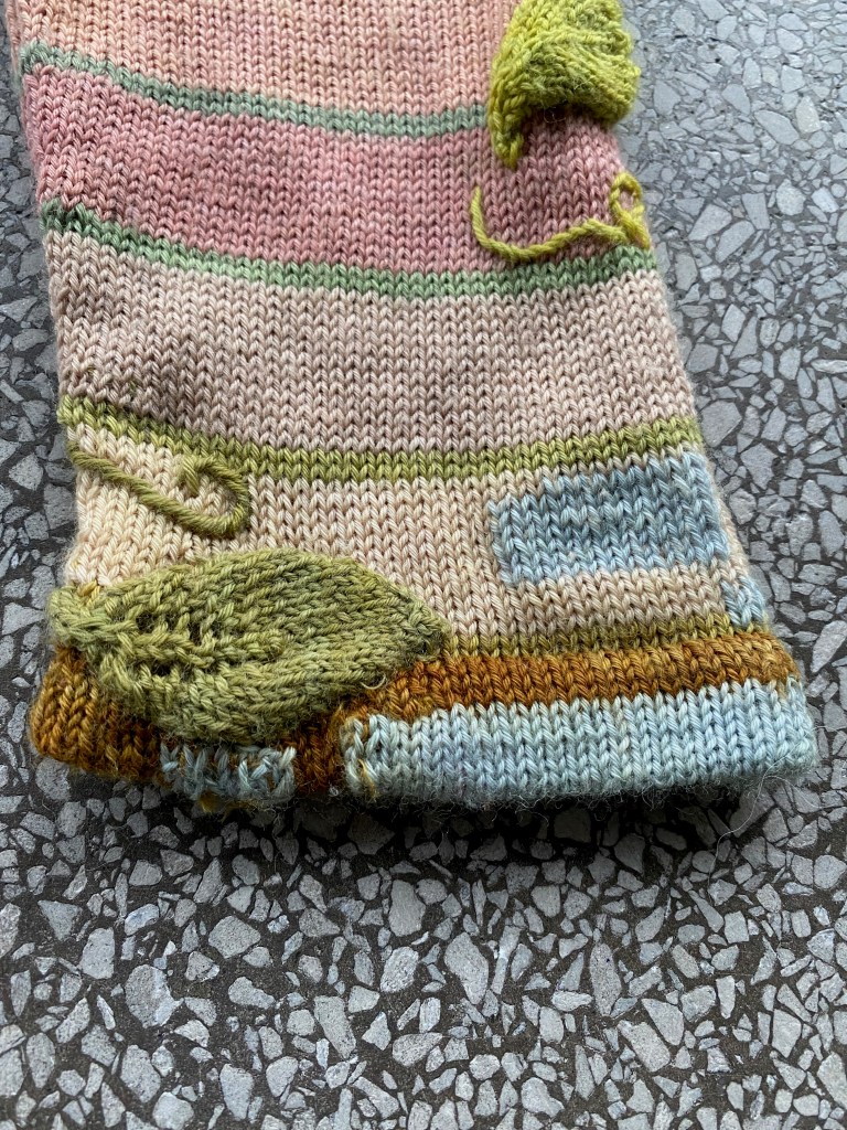 Detail of repairs to previously damaged cuff