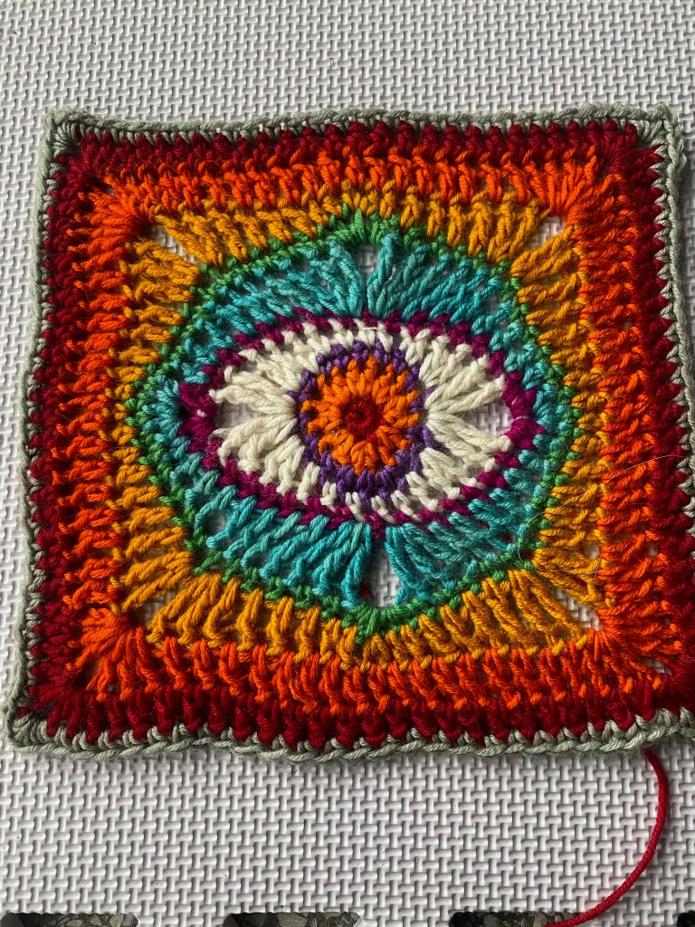 Granny eye crochet square