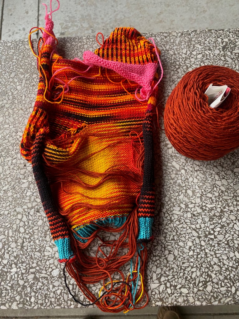 No-sew seamed sock, off the needles, pre-assembly